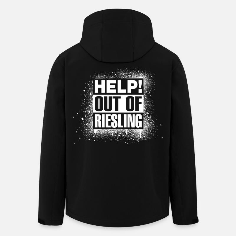 AIDE! Hors Riesling - Veste softshell homme en polyester recyclé Stanley/Stella - noir