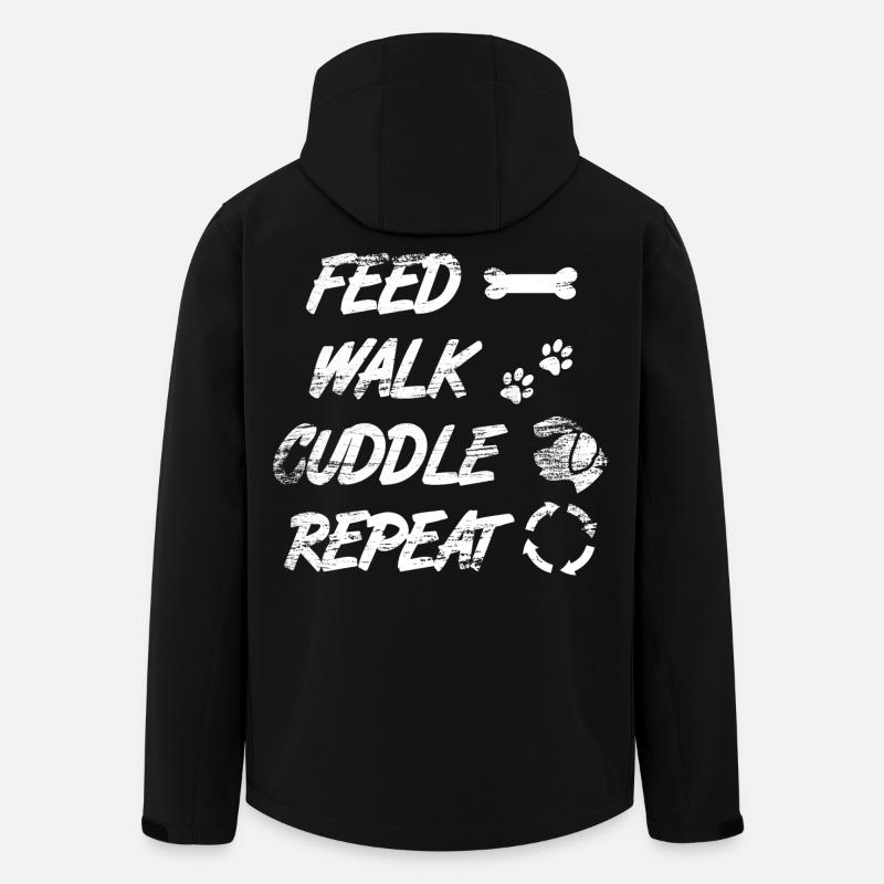 Feed Walk Cuddle Repeat - Men’s Recycled Softshell Jacket by Stanley/Stella - black