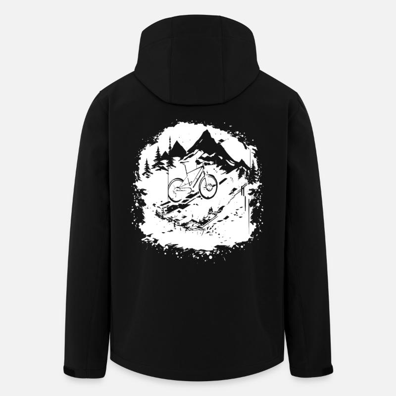 Graphismes de VTT - Veste softshell homme en polyester recyclé Stanley/Stella - noir