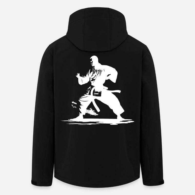 Graphique Karaté Boy - Veste softshell homme en polyester recyclé Stanley/Stella - noir