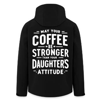Caffeinated Attitude - Men’s Recycled Softshell Jacket by Stanley/Stella - black - Back - AI Model Male 185 light (185cm)