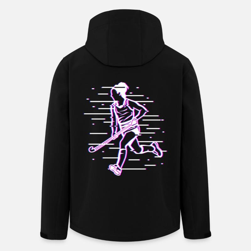 Hockey Mädchen Zeichnung - Recycelte Männer Softshell-Jacke von Stanley/Stella - Schwarz