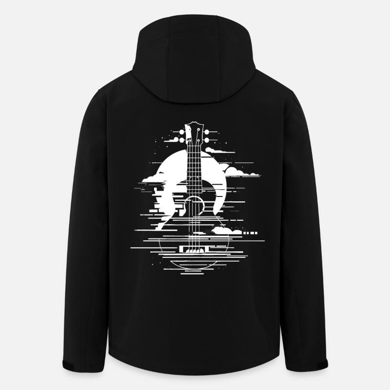Graphiques pour ukulélé - Veste softshell homme en polyester recyclé Stanley/Stella - noir