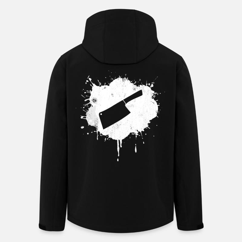 Hackmesser Skizze - Recycelte Männer Softshell-Jacke von Stanley/Stella - Schwarz