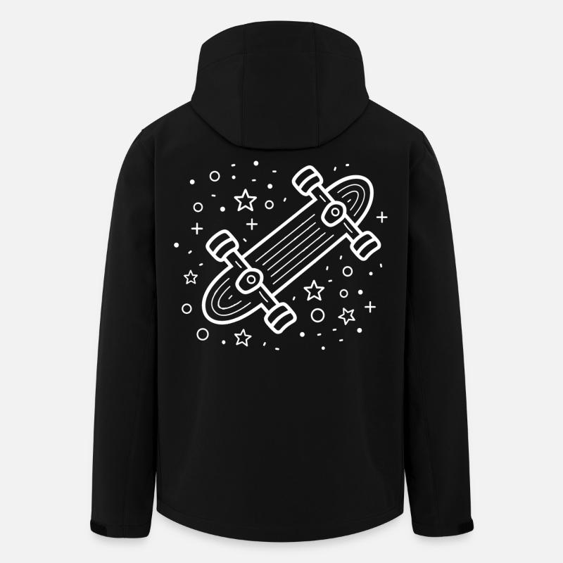 Skateboarding Comic - Men’s Recycled Softshell Jacket by Stanley/Stella - black