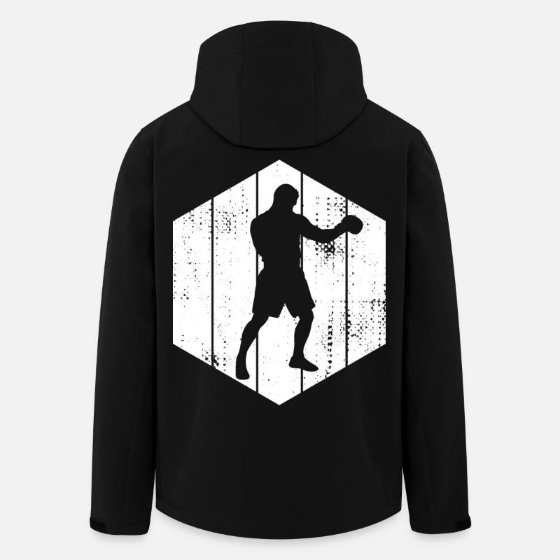Boxer Skizze - Recycelte Männer Softshell-Jacke von Stanley/Stella - Schwarz