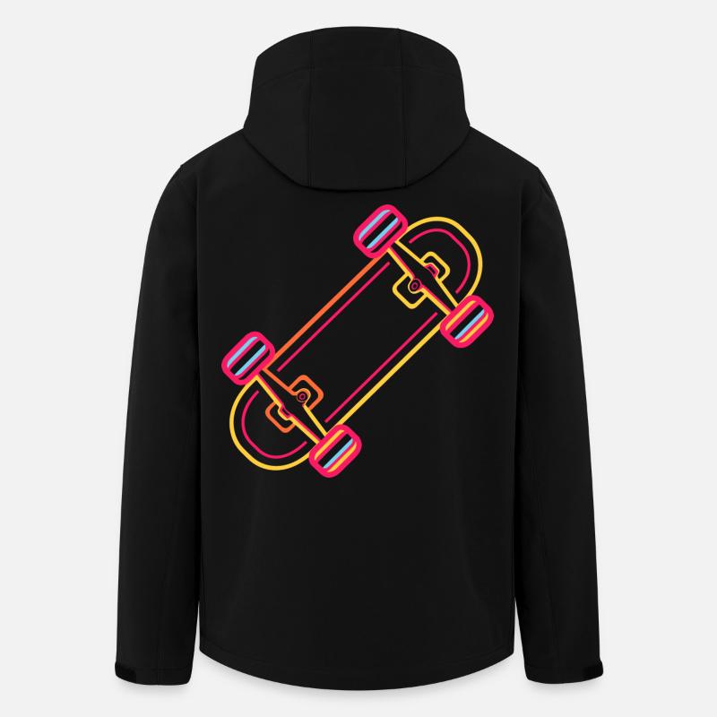 Skateboard Cartoon Look - Recycelte Männer Softshell-Jacke von Stanley/Stella - Schwarz