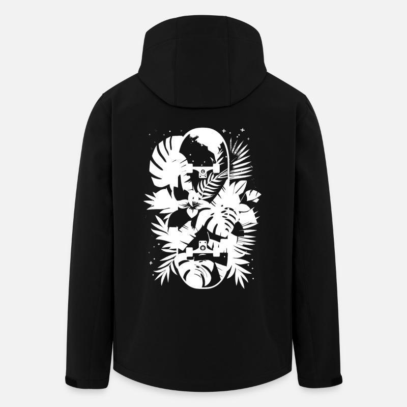 Graphismes de skateboard - Veste softshell homme en polyester recyclé Stanley/Stella - noir