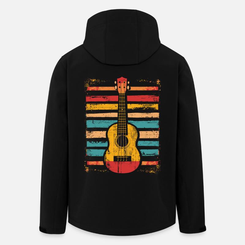 Ukulele Graphics - Men’s Recycled Softshell Jacket by Stanley/Stella - black