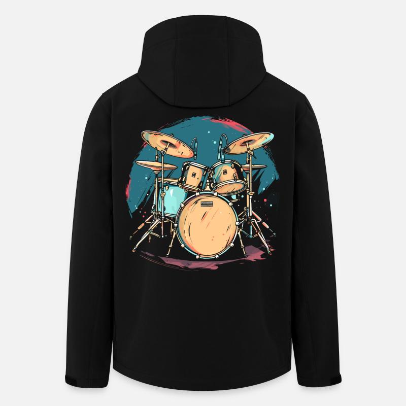 Trapset Illustration - Recycelte Männer Softshell-Jacke Discoverer von Stanley/Stella - Schwarz