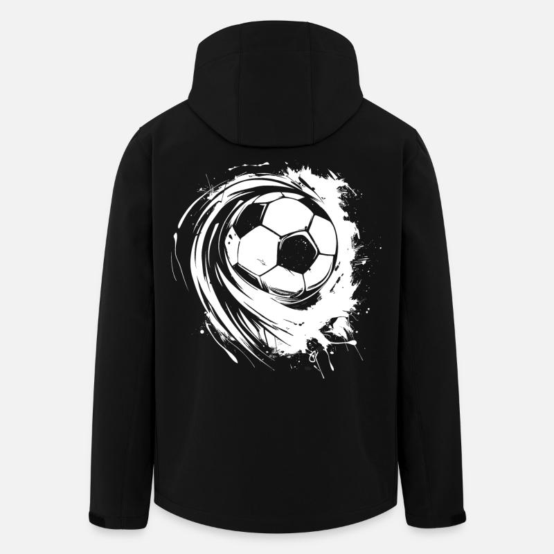 Fußball Illustration - Recycelte Männer Softshell-Jacke von Stanley/Stella - Schwarz