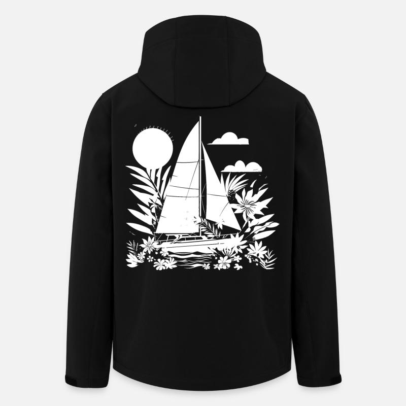 Sailing Comic Look - Men’s Recycled Softshell Jacket by Stanley/Stella - black