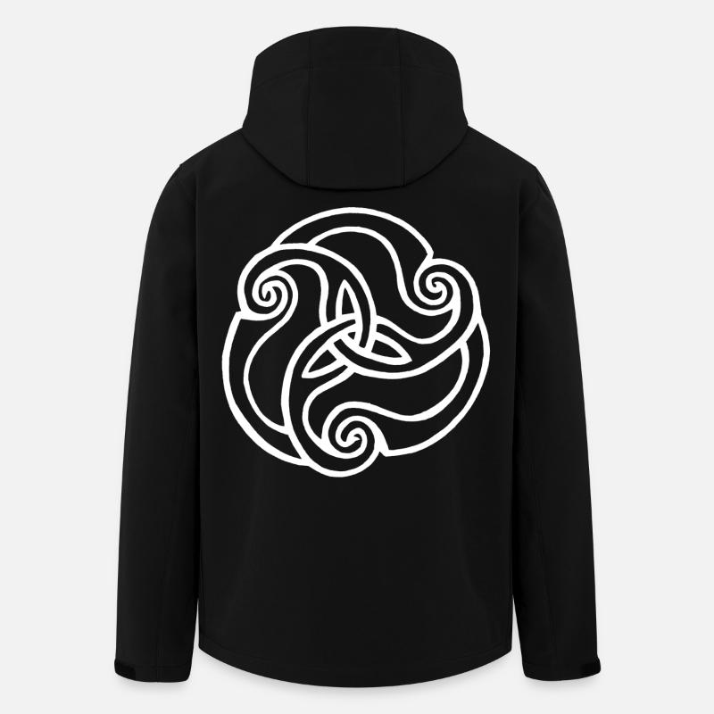 Fleur blanche à trois pétales - Veste softshell homme en polyester recyclé Stanley/Stella - noir