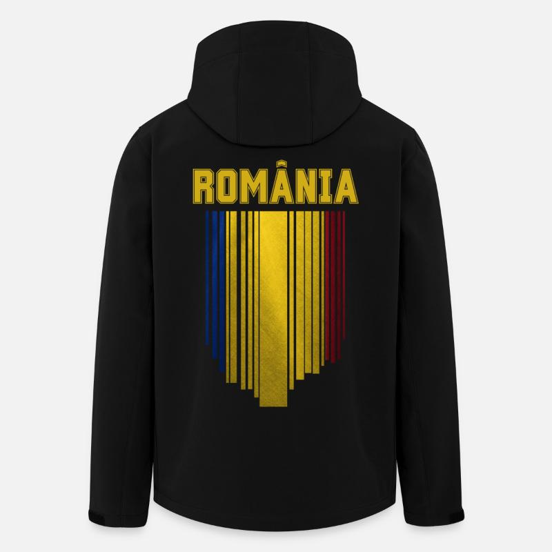 Romanian flag, Romanian pride - Men’s Recycled Softshell Jacket by Stanley/Stella - black