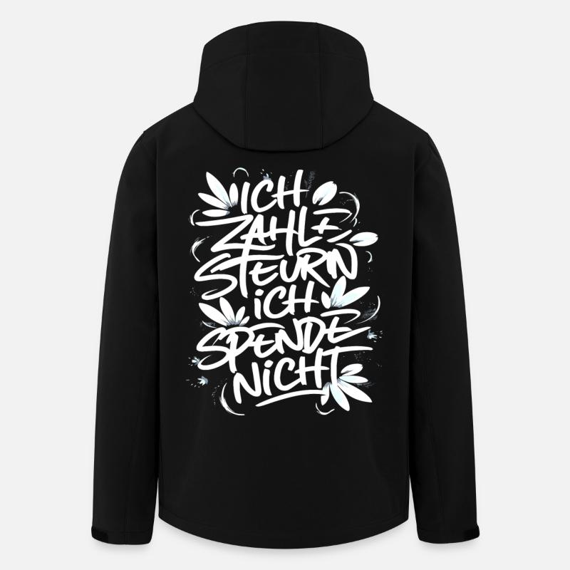 Ich zahle Steuern! ich spende nicht! - Recycelte Männer Softshell-Jacke von Stanley/Stella - Schwarz