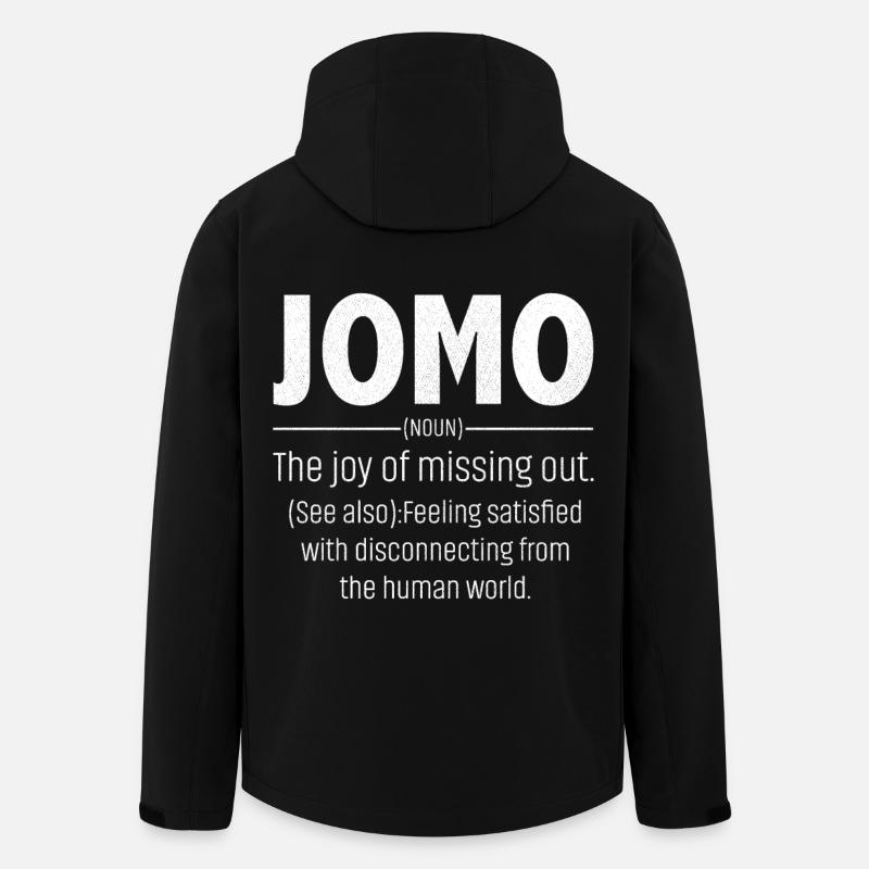 Jomo Defination Lustig - Recycelte Männer Softshell-Jacke von Stanley/Stella - Schwarz