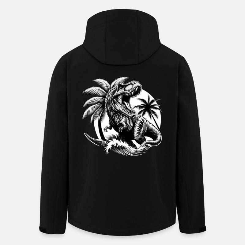 Roaring T-Rex Dinosaur Gift - Men’s Recycled Softshell Jacket by Stanley/Stella - black