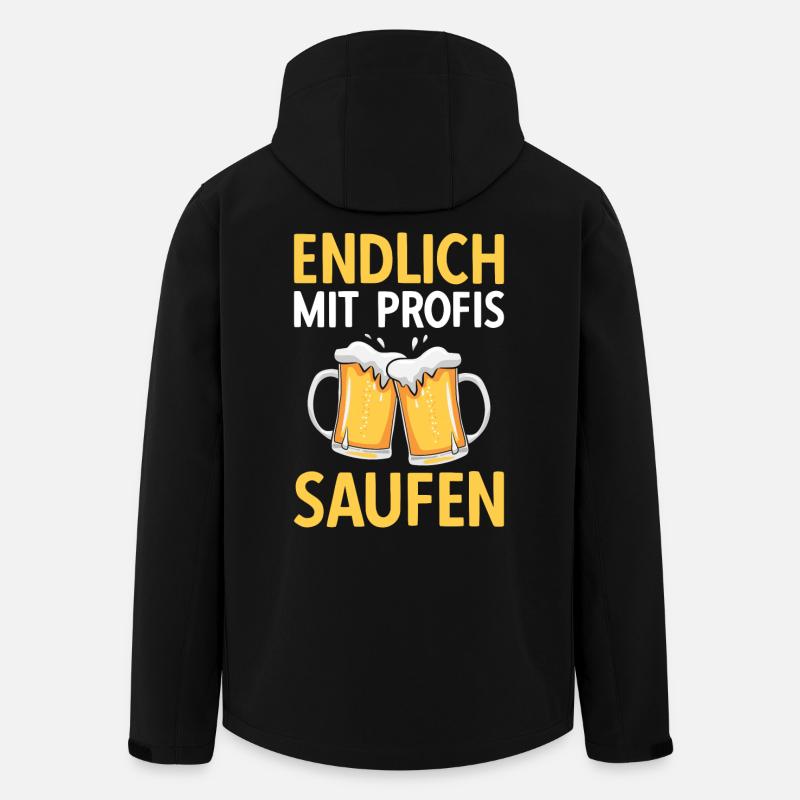 Endlich mit Profis saufen - Recycelte Männer Softshell-Jacke von Stanley/Stella - Schwarz