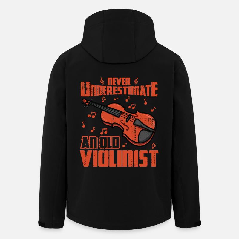 Never Underestimate An Old Violinist - Men’s Recycled Softshell Jacket by Stanley/Stella - black