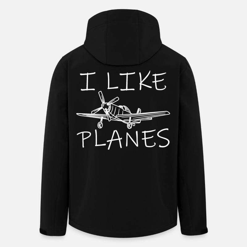 I like airplanes - Men’s Recycled Softshell Jacket by Stanley/Stella - black