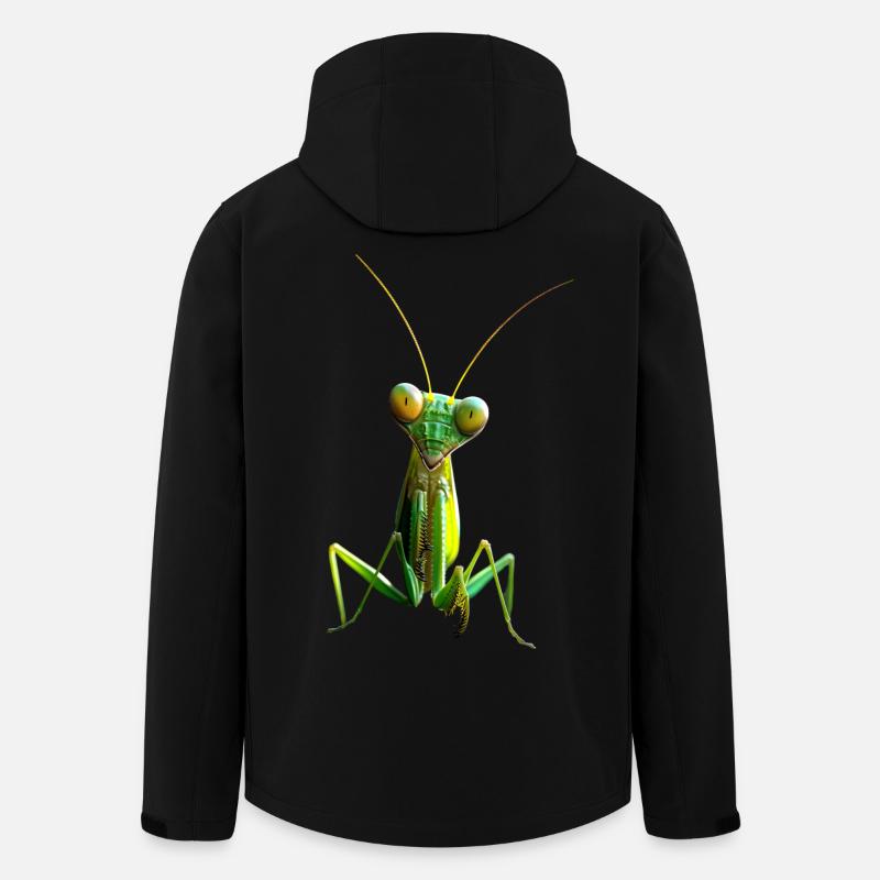 Gottesanbeterin Praying Mantis Liebe Fangschrecken - Recycelte Männer Softshell-Jacke von Stanley/Stella - Schwarz