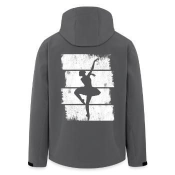 Dessin de danseuse de ballet - Veste softshell homme en polyester recyclé Stanley/Stella - noir - Dos - AI Model Male 185 light (185cm)