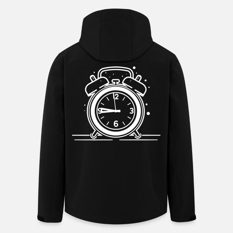 Alarm Clock Sketch - Men’s Recycled Softshell Jacket by Stanley/Stella - black