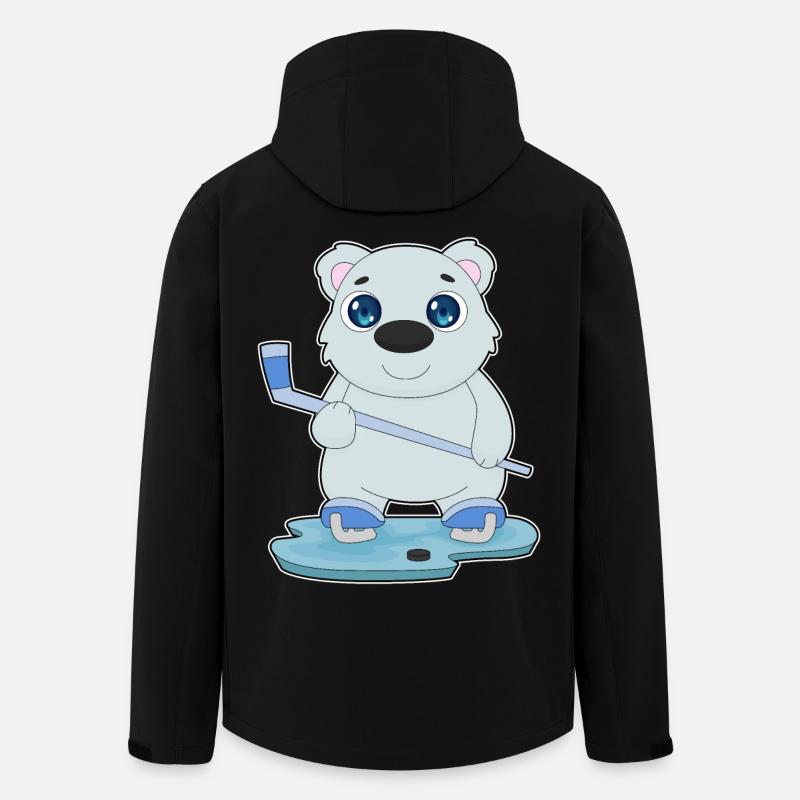 Eisbär Eishockey Eishockeyschläger - Recycelte Männer Softshell-Jacke von Stanley/Stella - Schwarz