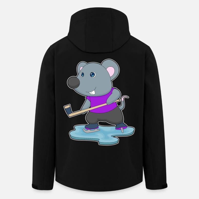 Maus Eishockey Eishockeyschläger - Recycelte Männer Softshell-Jacke von Stanley/Stella - Schwarz