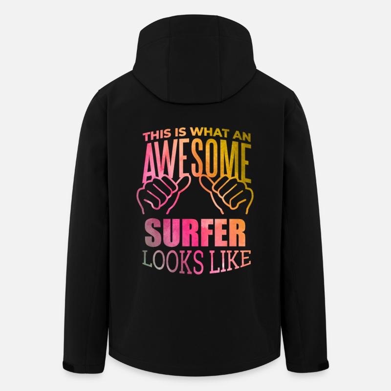 Surfen - Recycelte Männer Softshell-Jacke von Stanley/Stella - Schwarz
