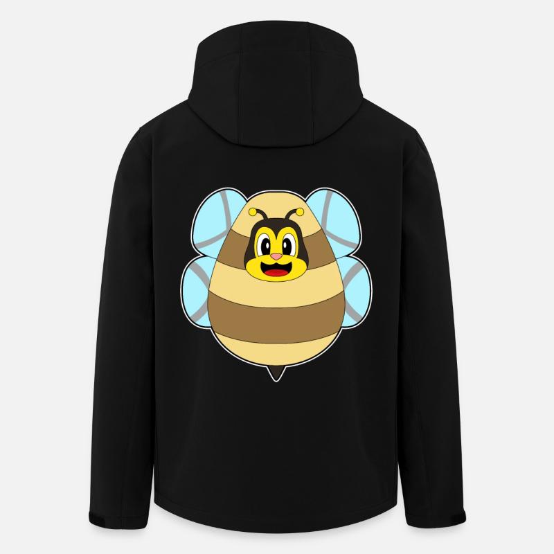 Oeuf de Pâques abeille - Veste softshell homme en polyester recyclé Stanley/Stella - noir