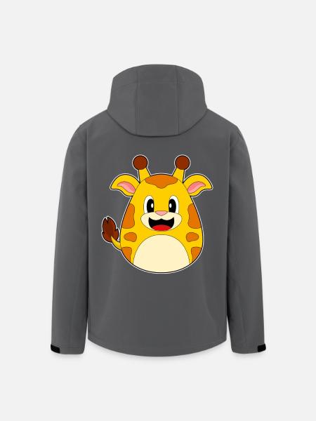 Giraffe Ostern Osterei - Recycelte Männer Softshell-Jacke von Stanley/Stella - Schwarz