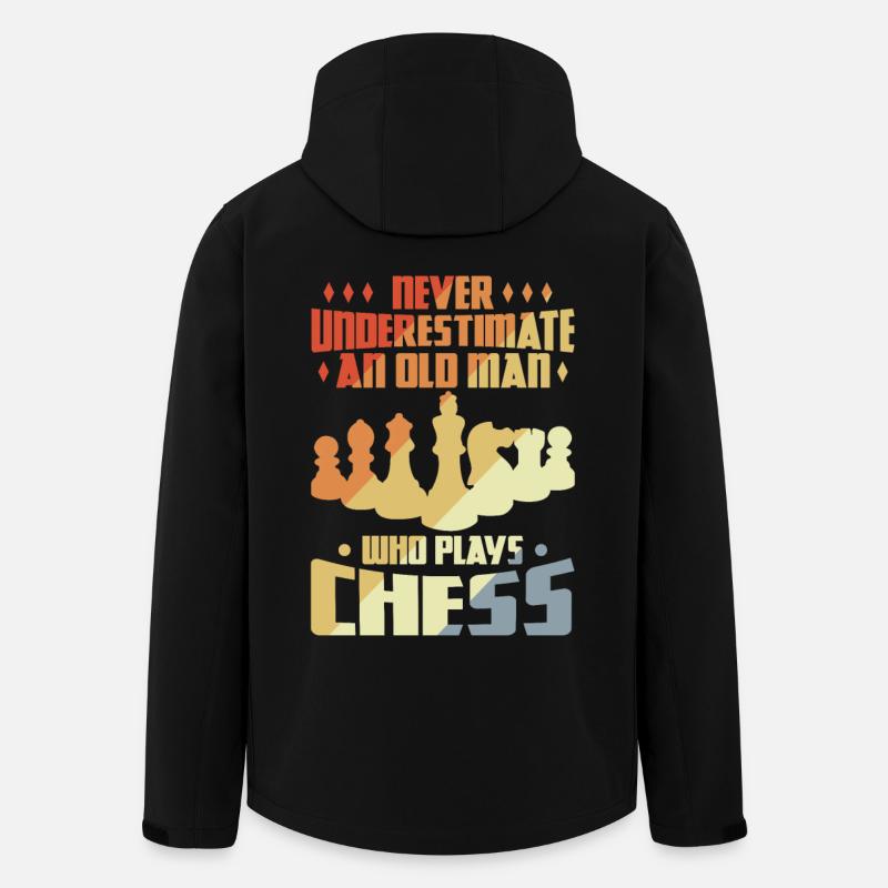 Schach Opa - Recycelte Männer Softshell-Jacke von Stanley/Stella - Schwarz