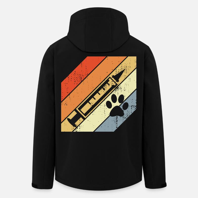 Retro Spritze - Recycelte Männer Softshell-Jacke von Stanley/Stella - Schwarz