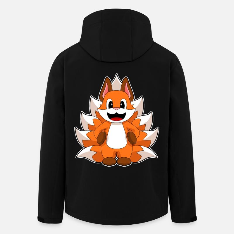 Lustiger Fuchs - Recycelte Männer Softshell-Jacke von Stanley/Stella - Schwarz