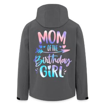 Mom Of The Birthday Girl Mother from Birthday - Men’s Recycled Softshell Jacket by Stanley/Stella - black - Back - AI Model Male 185 light (185cm)