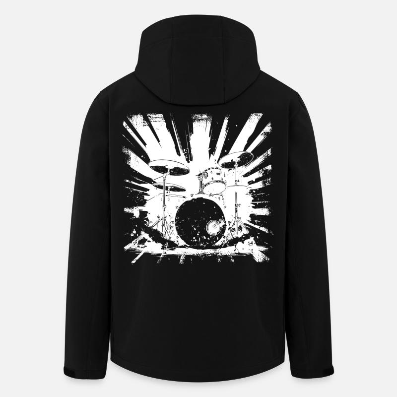 Graphiques de batterie - Veste softshell homme en polyester recyclé Stanley/Stella - noir