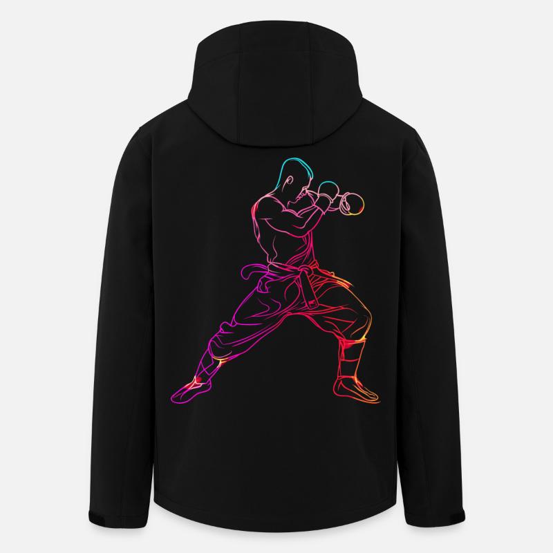 Oldschool Kickboxer - Recycelte Männer Softshell-Jacke von Stanley/Stella - Schwarz