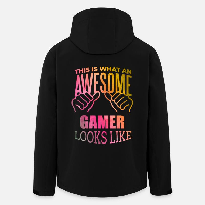 gamer - Stanley/Stella herre softshelljakke i genanvendt polyester - sort