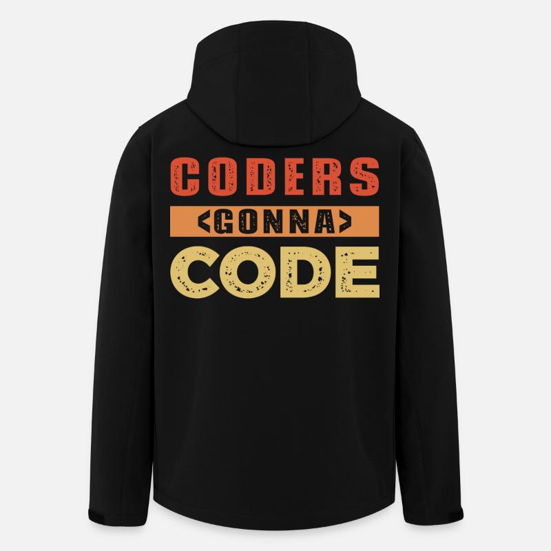 Developer Saying - Men’s Recycled Softshell Jacket Discoverer by Stanley/Stella - black