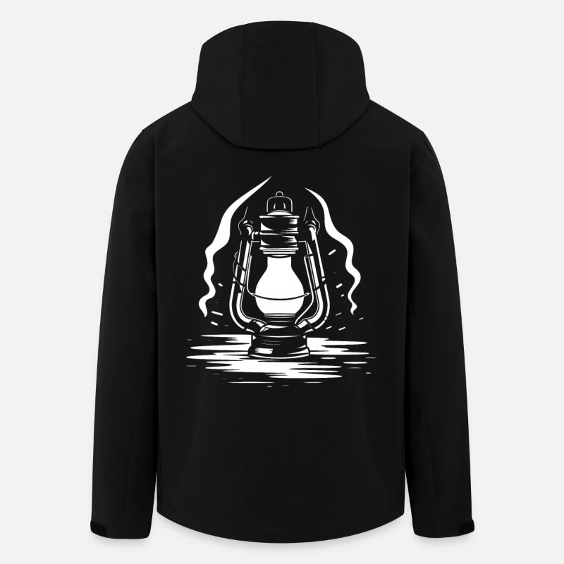 Laterne Skizze - Recycelte Männer Softshell-Jacke Discoverer von Stanley/Stella - Schwarz