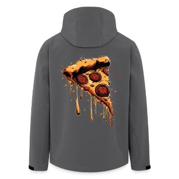 Graphique de la tranche de pizza - Veste softshell homme en polyester recyclé Stanley/Stella - noir - Dos - AI Model Male 185 light (185cm)