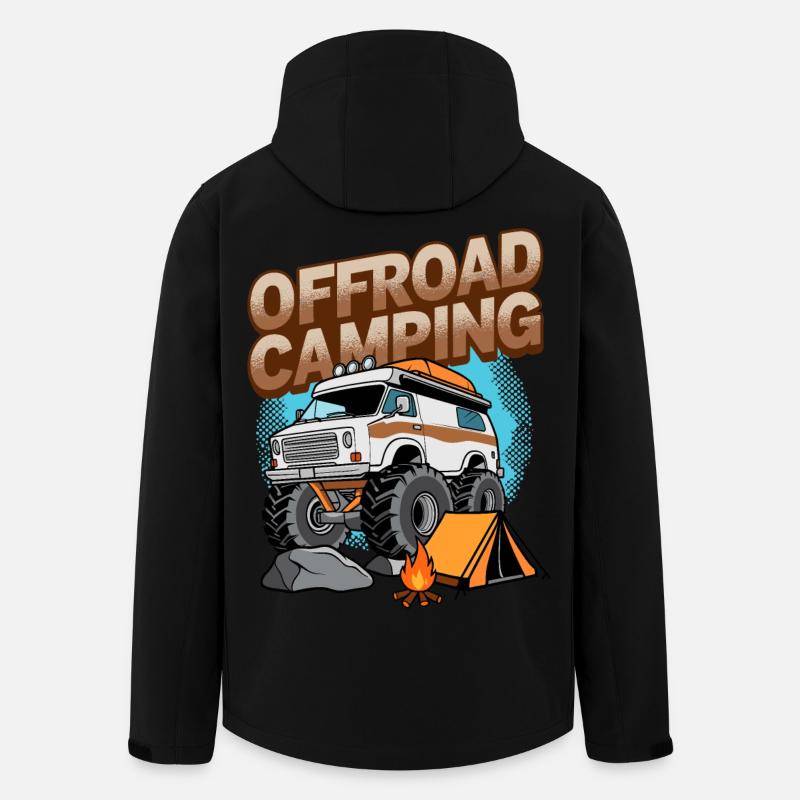 Offroad Camping - Recycelte Männer Softshell-Jacke von Stanley/Stella - Schwarz
