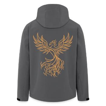 Phénix mythique oiseau de feu ascendant Art tribal - Veste softshell homme en polyester recyclé Stanley/Stella - noir - Dos - AI Model Male 185 light (185cm)