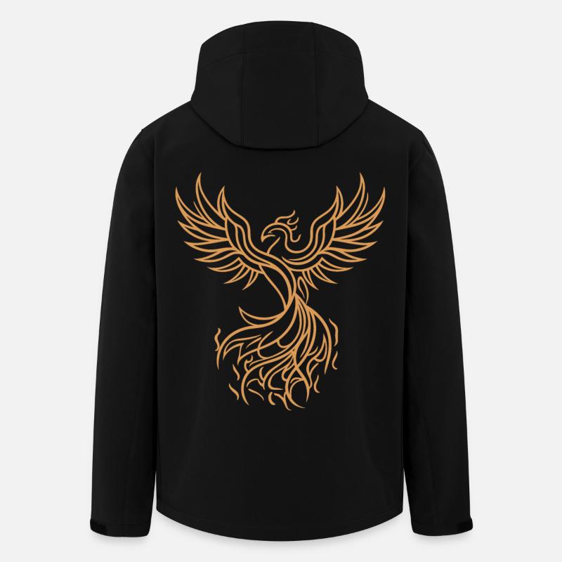 Phönix Mythischer Feuervogel Auferstehender Stammeskunst - Recycelte Männer Softshell-Jacke von Stanley/Stella - Schwarz
