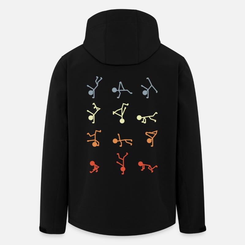 Figurines bâton breakdancer - Veste softshell homme en polyester recyclé Stanley/Stella - noir