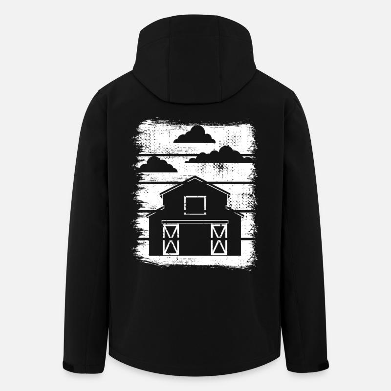 Barn Drawing - Men’s Recycled Softshell Jacket by Stanley/Stella - black