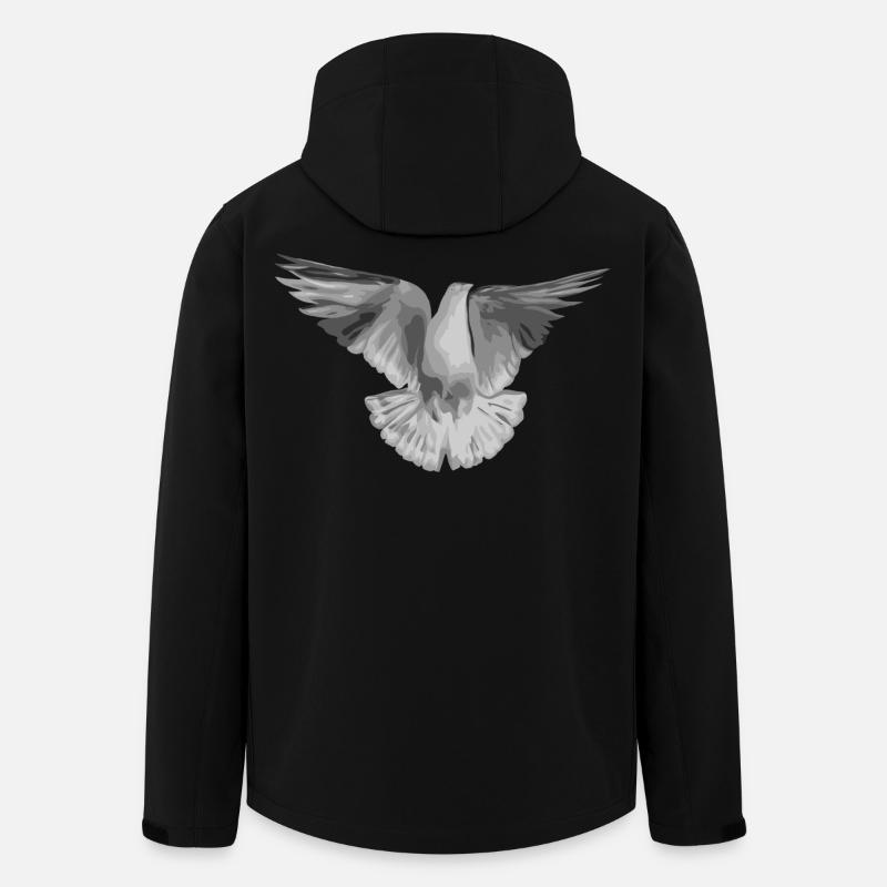 Taube hellgrau - Recycelte Männer Softshell-Jacke von Stanley/Stella - Schwarz