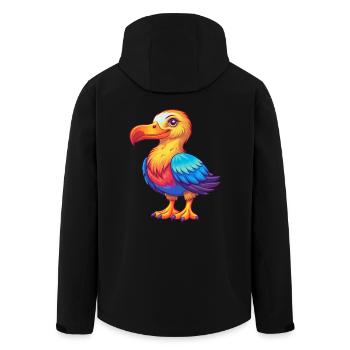 Albatross Bunte Kawaii Zeichentrickfigur Tier - Recycelte Männer Softshell-Jacke von Stanley/Stella - Schwarz - Hinten - AI Model Male 185 light (185cm)