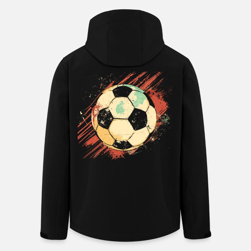 Fußball Grafik - Recycelte Männer Softshell-Jacke von Stanley/Stella - Schwarz